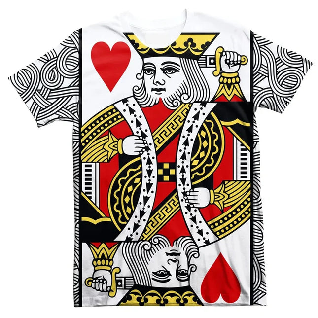 Men 3D Fashion Poker Play Shirts