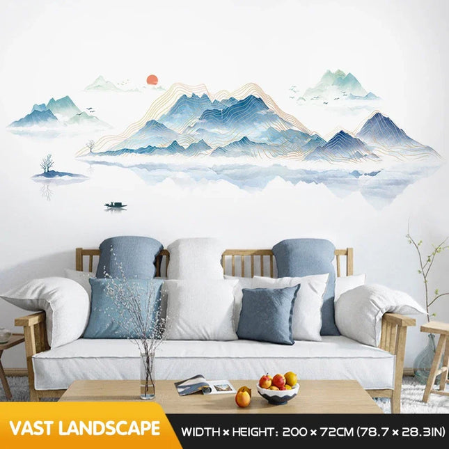 Nordic Landscape Painting 3D Wall Sticker