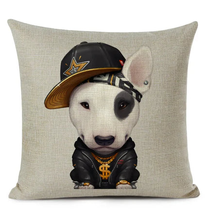 Bull Terrier 45x45cm Sofa Pillow Cover