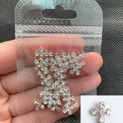 Glitter Cross 20pc Nail Art Rhinestone Decor