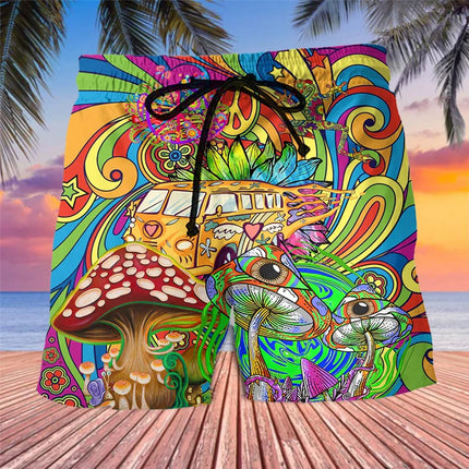 Men Vintage Mushroom 3D Boardshorts