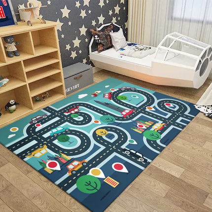 Kids Crawl Road Traffic Route Floor Map