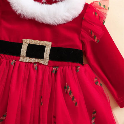 Baby Girl Long Mesh Christmas Outfit