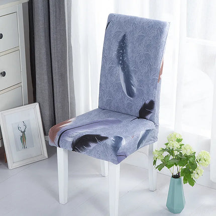 Geometric Elastic Dining Chair Cover Slipcover