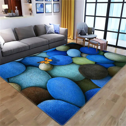 Home 3D Butterfly Animal Anti-Slip Modern Rugs