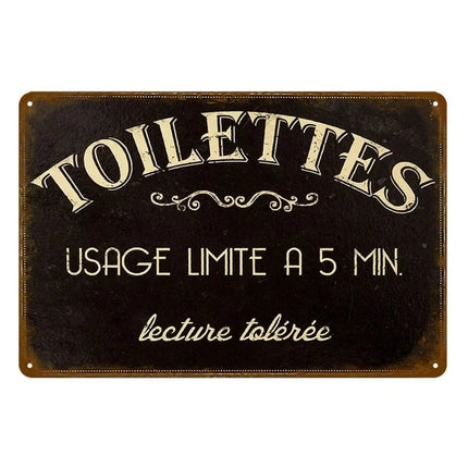 Nostalgia Vintage Bathroom Restroom Wall Art Decor