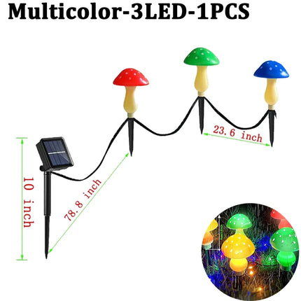 Solar Outdoor Garden Pathway Mushroom Light Sets