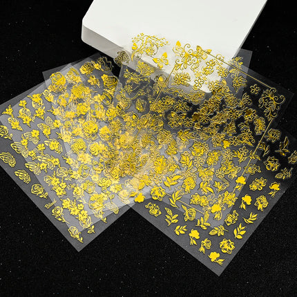 6pcs 3D Luminous Butterfly Nail Stickers