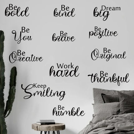 English Sweet Encourage Text Wall Stickers