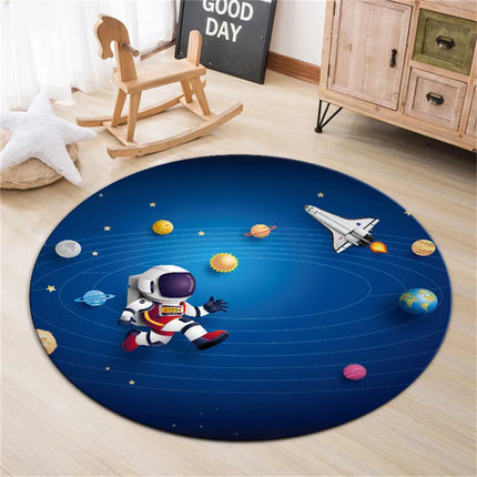 Kids Room 3D Astronaut Round Area Rug