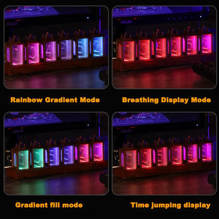 RGB Glow Tube Cyberpunk Party Alarm Clock