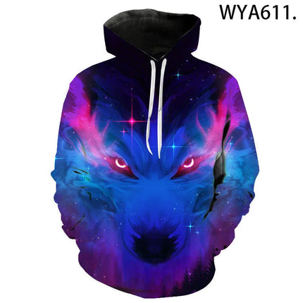 Men Wolf Animal Series 3D Streetwear Hoodies