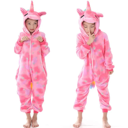 Baby Girl Winter Unicorn Pajama Costume Set