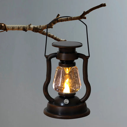 Solar LED 2-Retro Oil Lamp Style Lantern