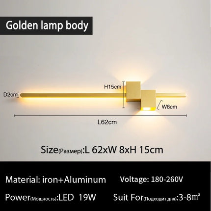 Modern Minimalist LED Long Wall Sconce