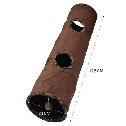 Cat Toys Long Suede Collapsible Tunnel - Mad Fly Essentials