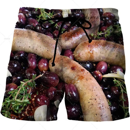 Men Gourmet Food 3D Graphic Boardshorts