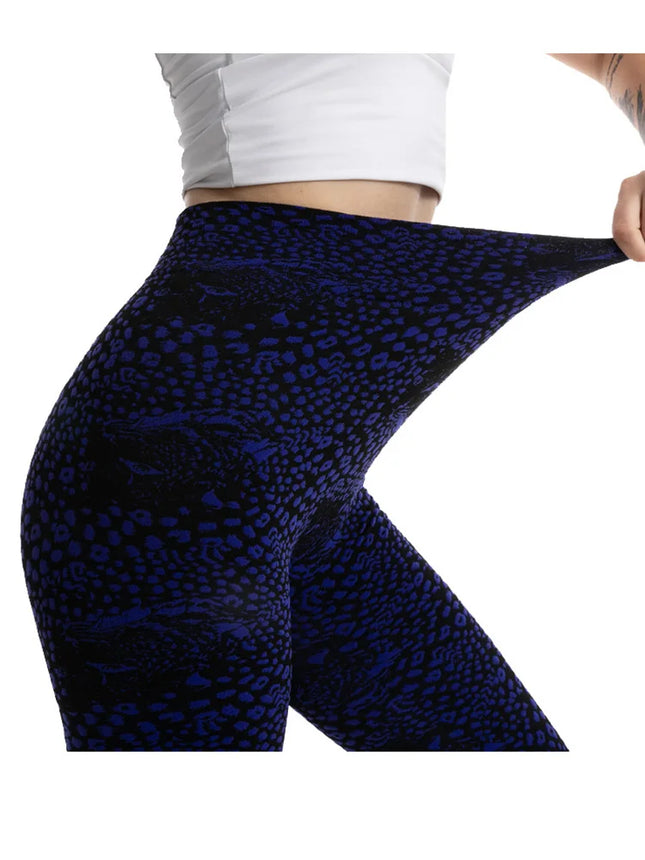 Women Snakeskin Fashion 3D Fitness Leggings