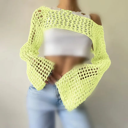 Women Vintage Summer Hollow Crop Top

