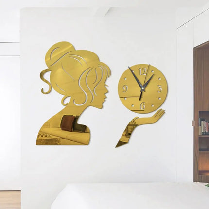 Modern Fairy Girl DIY 3D Wall Clocks