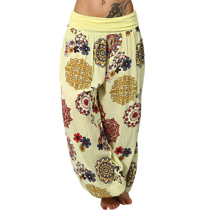 Women Summer Floral Harem Fashion Pants