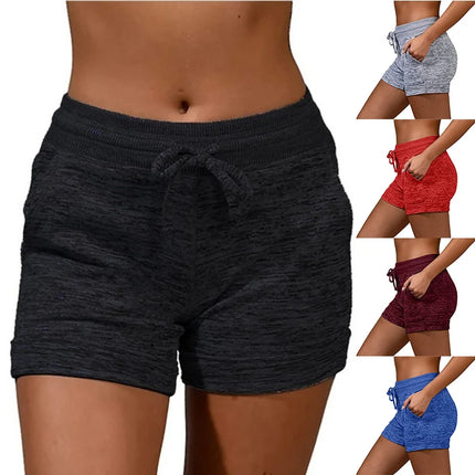 Women Solid Black Trendy Yoga Fitness Shorts