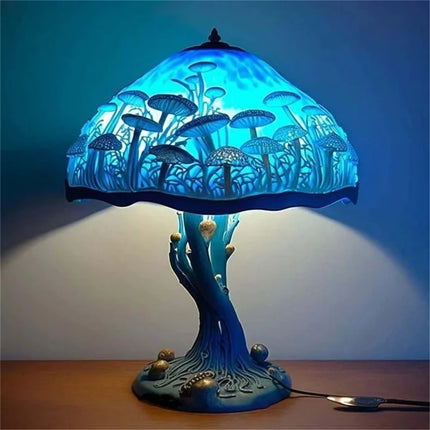 Vintage Bohemian Mushroom Resin LED Desk Lamp