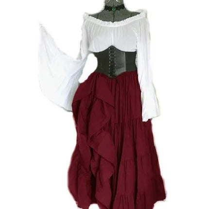 Women Medieval European Long Party Dress