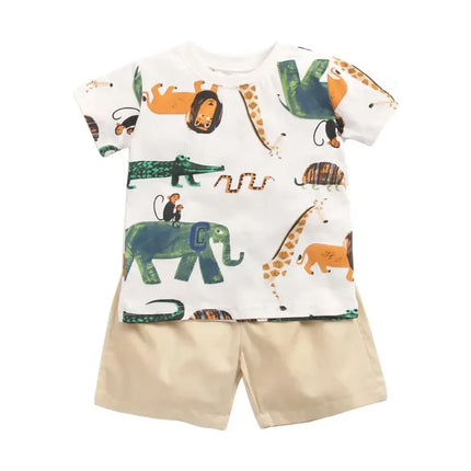 Baby Boy Summer Animal Clothing Set