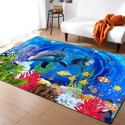 Home 3D Butterfly Animal Anti-Slip Modern Rugs