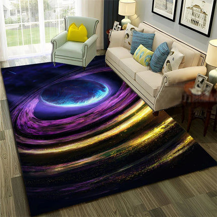 3D Universe Space Galaxy Planet Star Rug