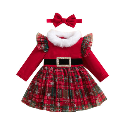 Baby Girl Long Mesh Christmas Outfit