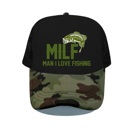 Men Love Fishing Vintage Trucker Hats