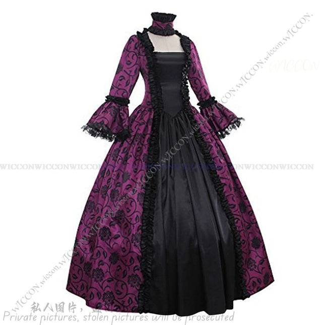 Women Vintage Victorian Court Dress.