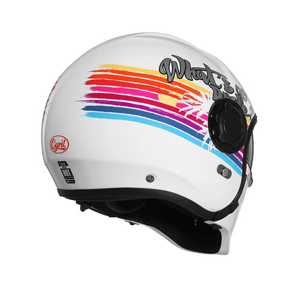 White Pink Combinable Open Face Motorcycle Helmet