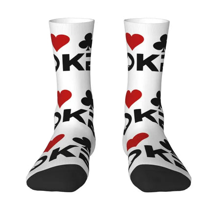 Men 3D Poker Party Crew Socks