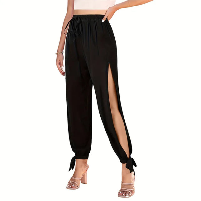 Women High Waist Hollow Harem Pants - Mad Fly Essentials