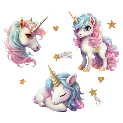 Girls Room 3D Unicorn Wall Stickers