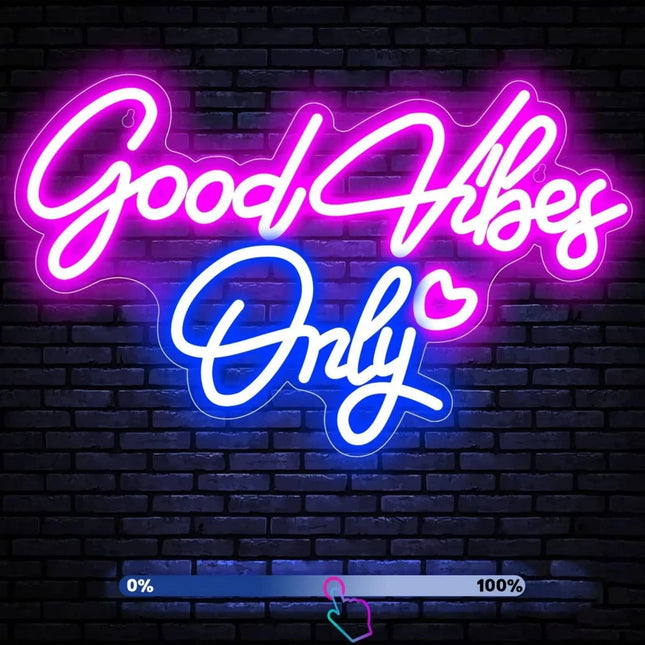 Good Vibes Only Neon LED Bedroom Sign Decor