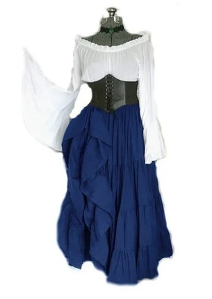 Women Medieval European Long Party Dress