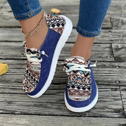 Women Bohemian Fashion Round Toe Sneakers