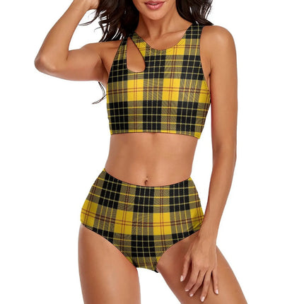 Women Blue Plaid Swimwear Bikini Sets