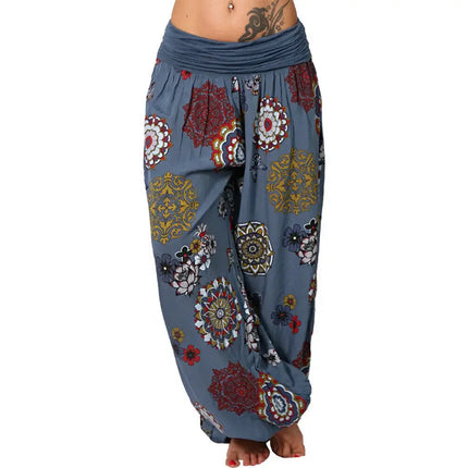 Women Summer Floral Harem Fashion Pants