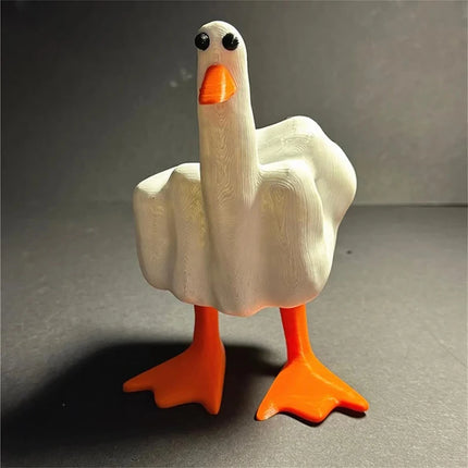 Funny Duck Middle Finger Resin Garden Figurine