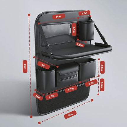 Auto Back Seat Storage Organizer Tray