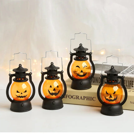 Halloween LED Ghost Pumpkin Retro Lantern