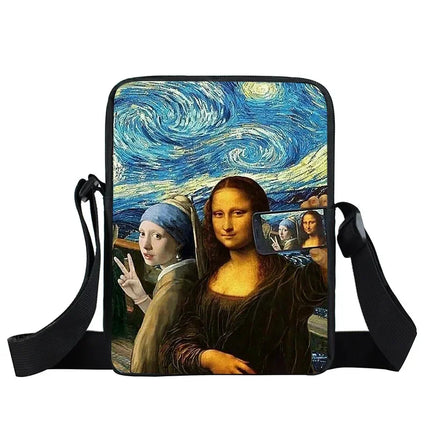 Funny Van Gogh Starry Night Crossbody Travel Bags