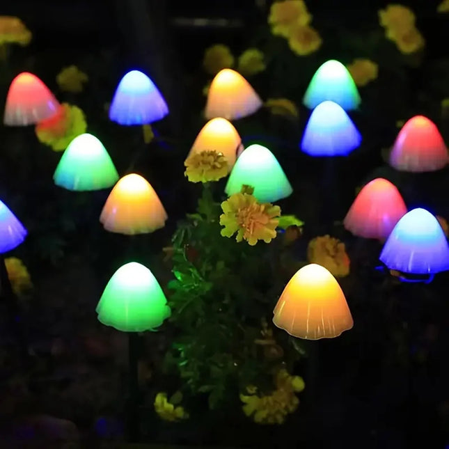 Outdoor Solar Mushroom LED Garden Lights.