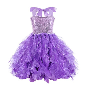 Girl Summer Rainbow Mesh Dance Costume