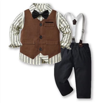 Baby Boy Gentleman Bow Formal Outfits